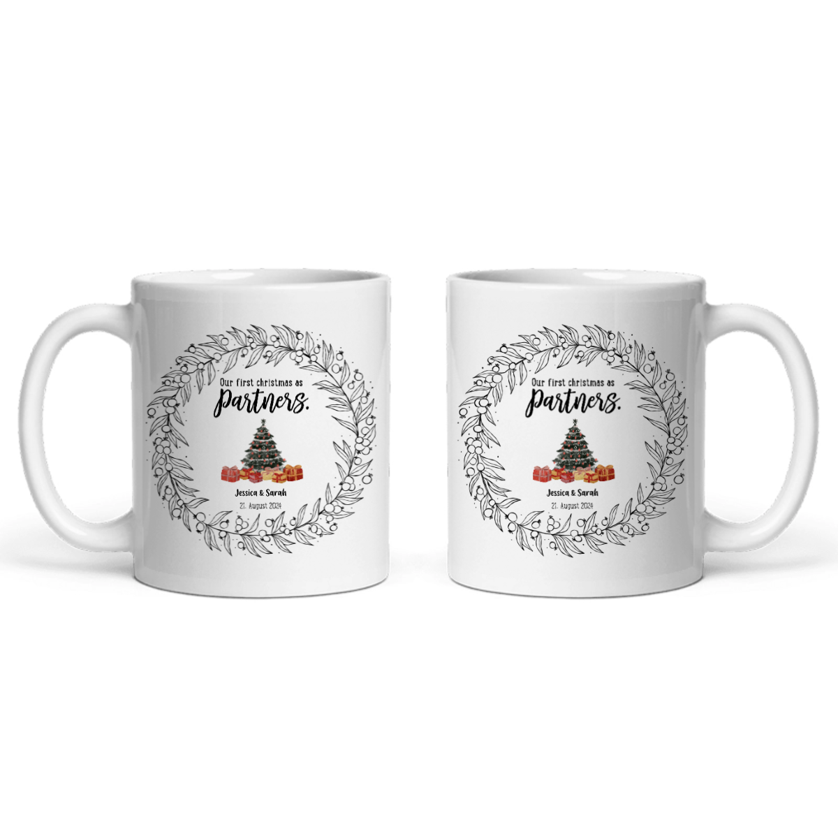 Unser erstes Weihnachten als Partner Keramiktasse