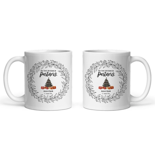 Unser erstes Weihnachten als Partner Keramiktasse