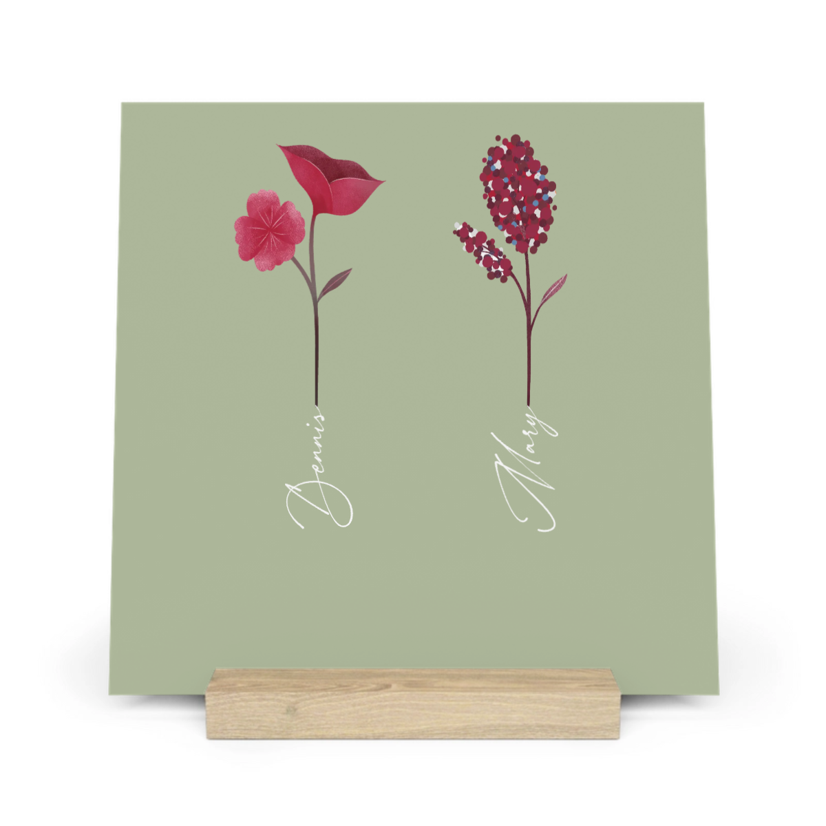 Unser Garten Galerietafel mit Ständer