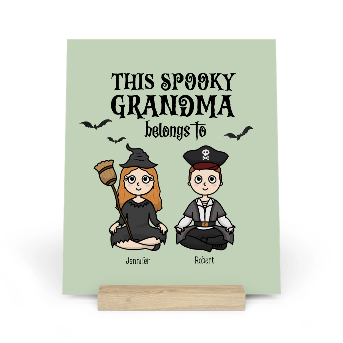 Diese gruselige Oma gehört zu Halloween Galerietafel mit Ständer