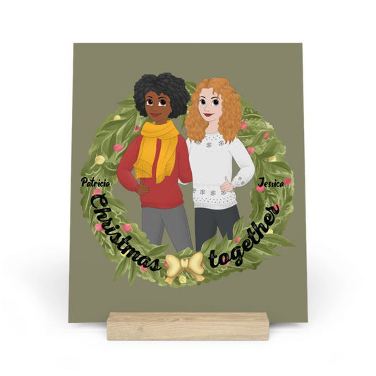 Weihnachten zusammen Galerietafel mit Ständer