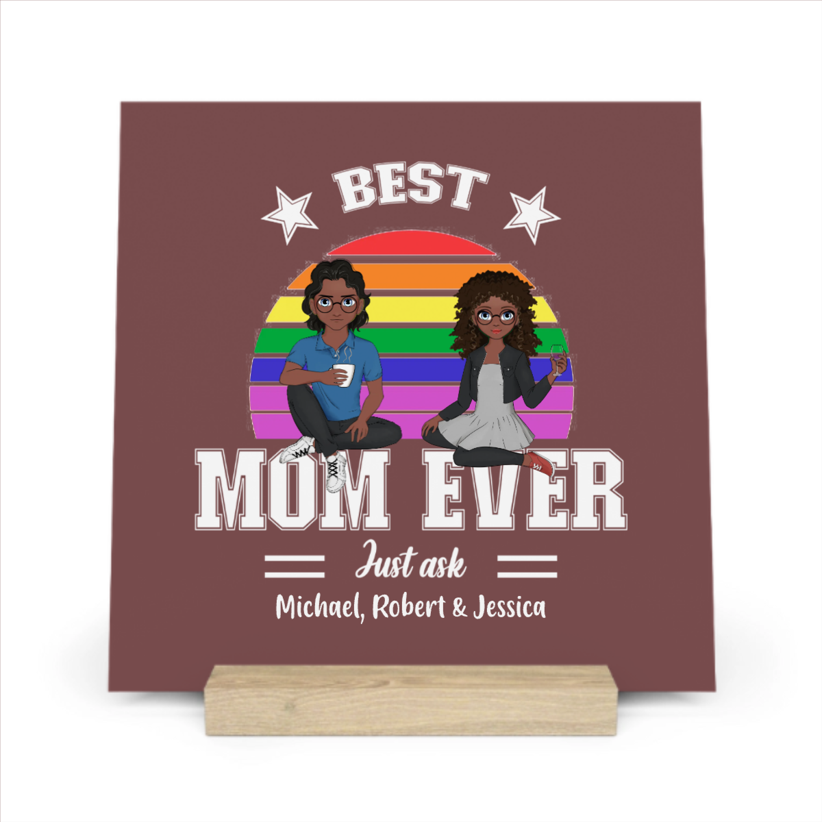 Beste Mama aller Zeiten Galerietafel mit Ständer