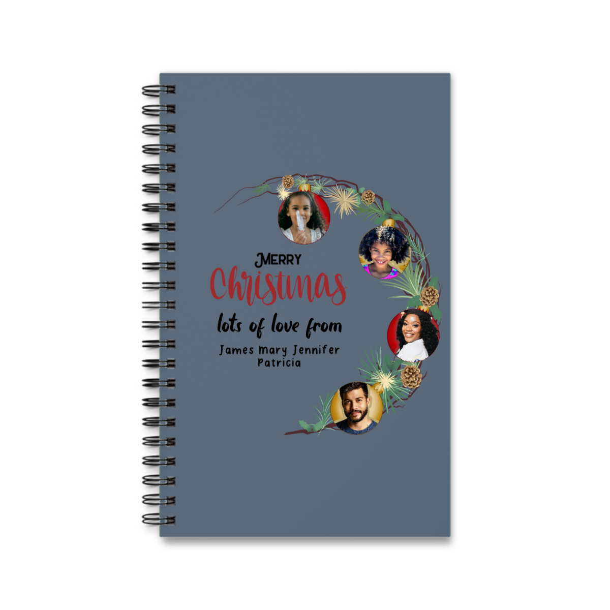 Frohe Weihnachten Spiralnotizbuch