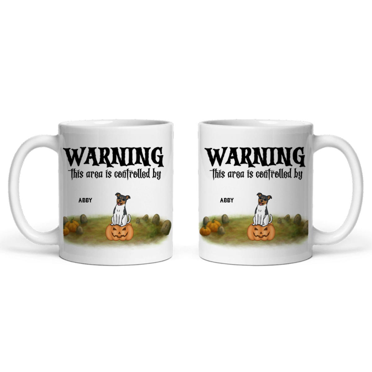 Achtung Bereich kontrolliert Halloween Keramiktasse