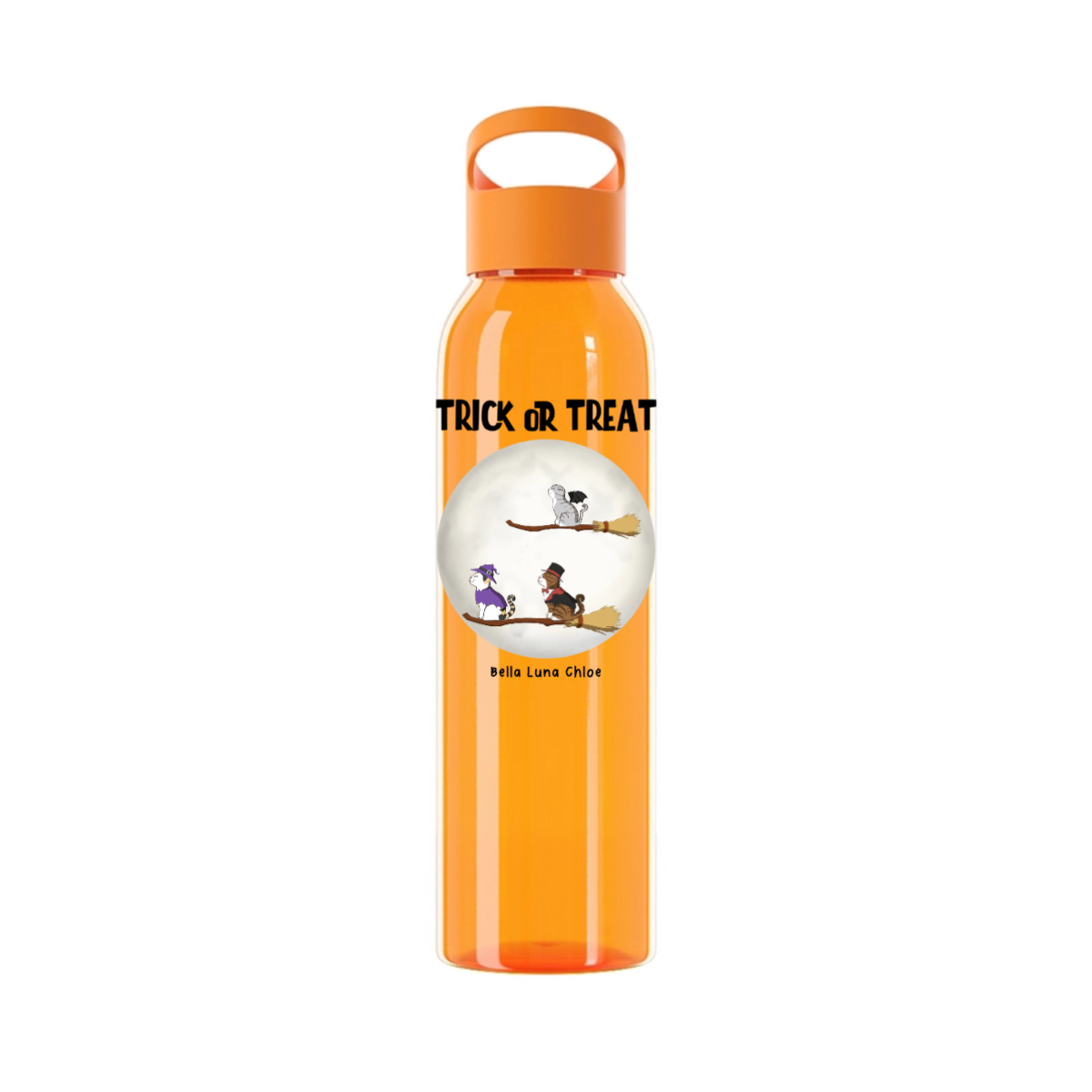 Süßes oder Saures Katzen Halloween Wasserflasche 650 ml