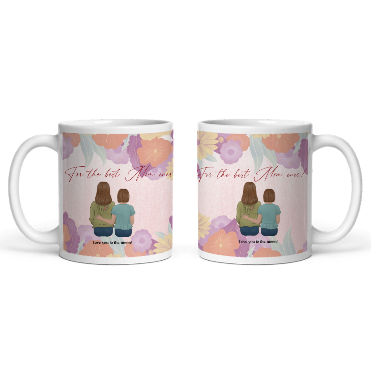 Mutter und Tochter Keramiktasse