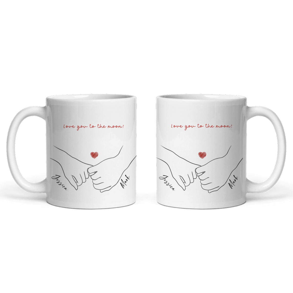 Du & Ich für immer verbunden Keramiktasse