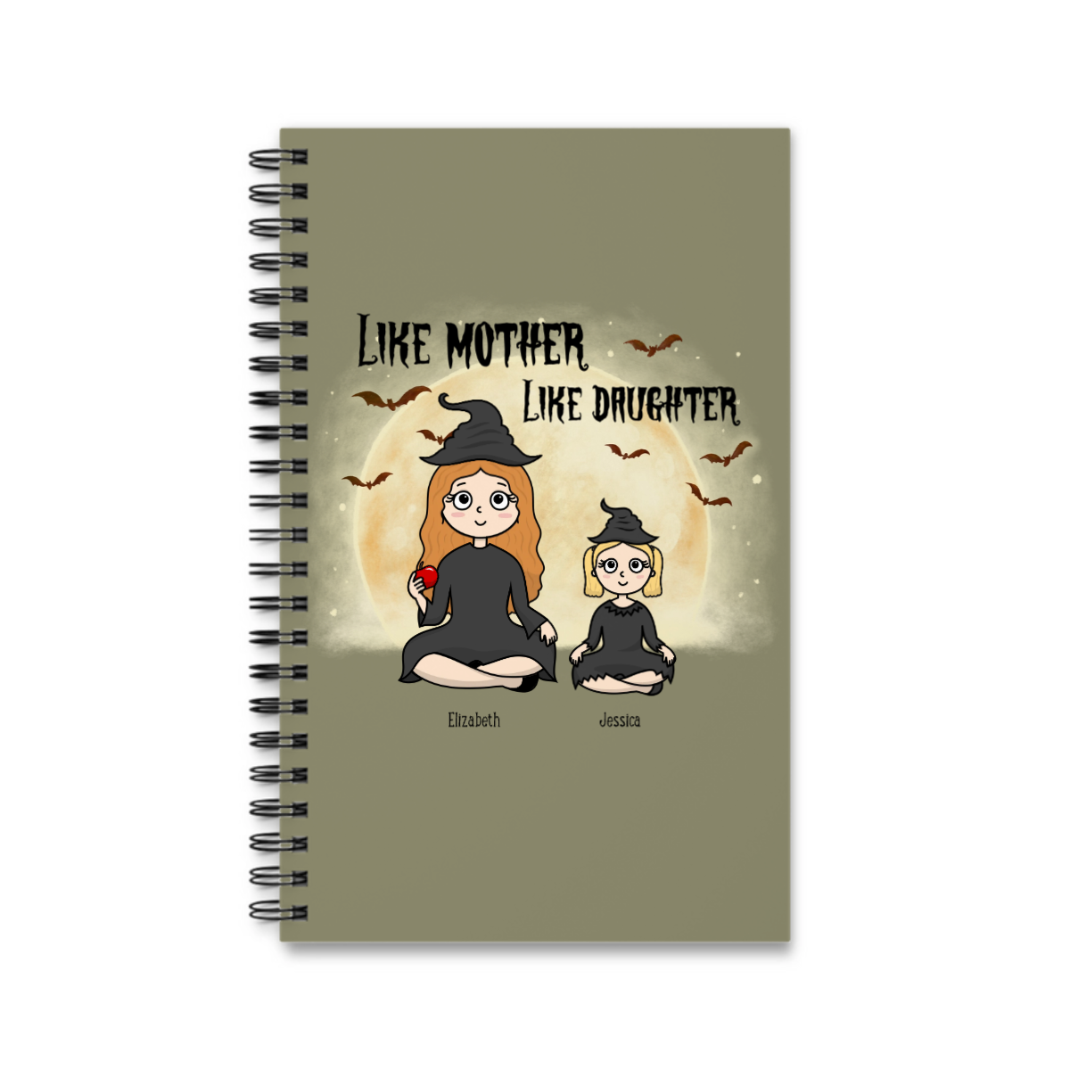 Wie die Mutter, so die Tochter Halloween Spiralnotizbuch