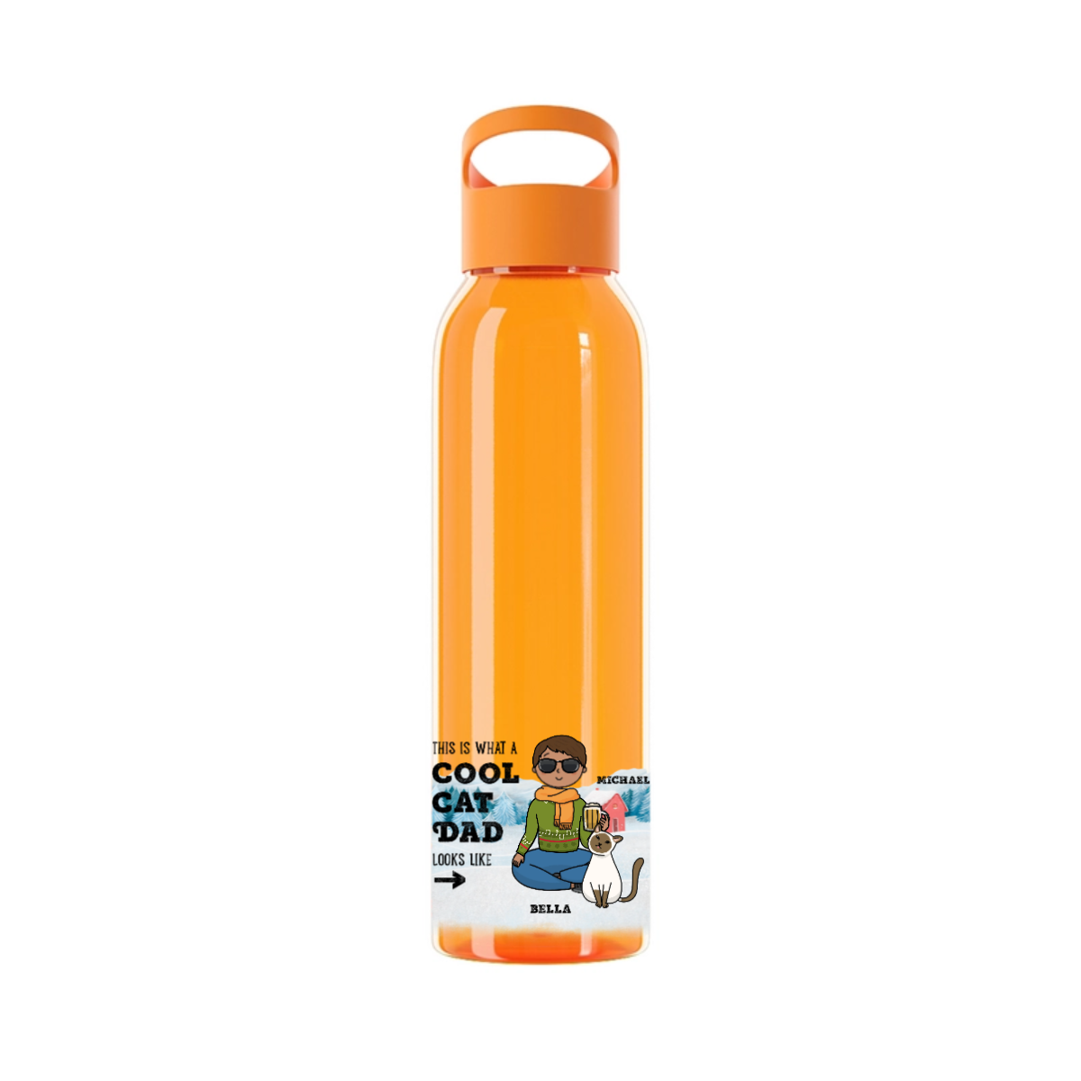 Cooler Haustierpapa Weihnacht Wasserflasche 650 ml
