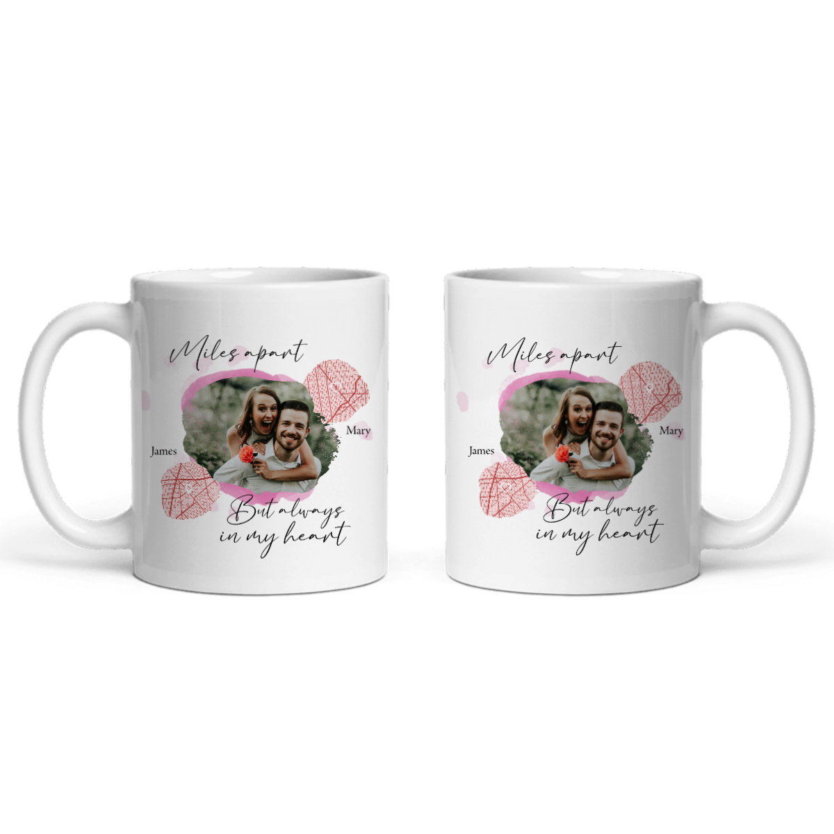 Meilenweit auseinander Keramiktasse
