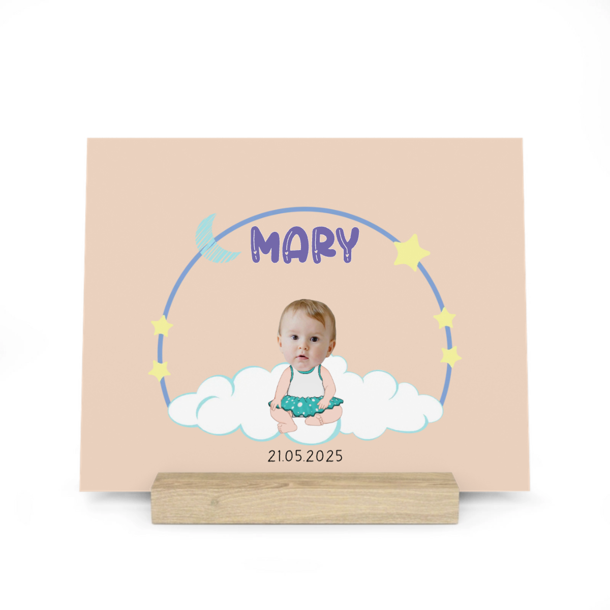 Baby Gesichtsausschnitt Galerietafel mit Ständer
