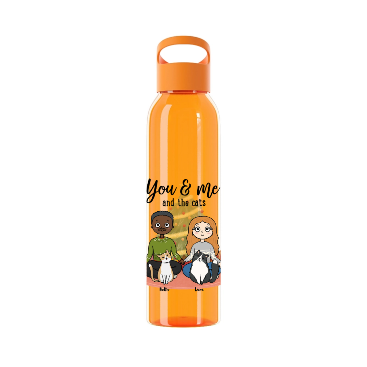 Du, ich und die Katzen Weihnacht Wasserflasche 650 ml