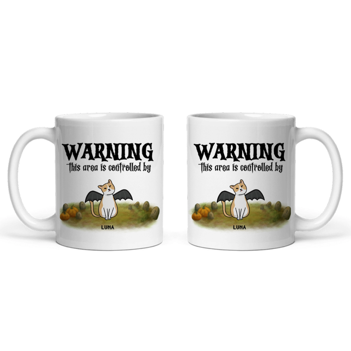 Achtung Bereich kontrolliert Halloween Keramiktasse