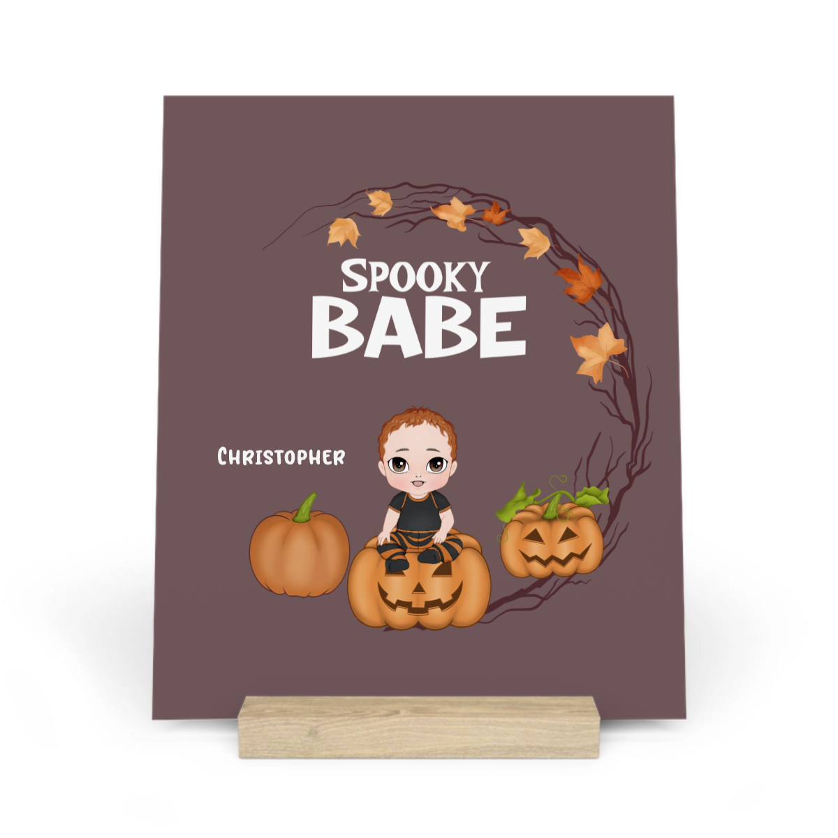 Kleines Monster Halloween Galerietafel mit Ständer