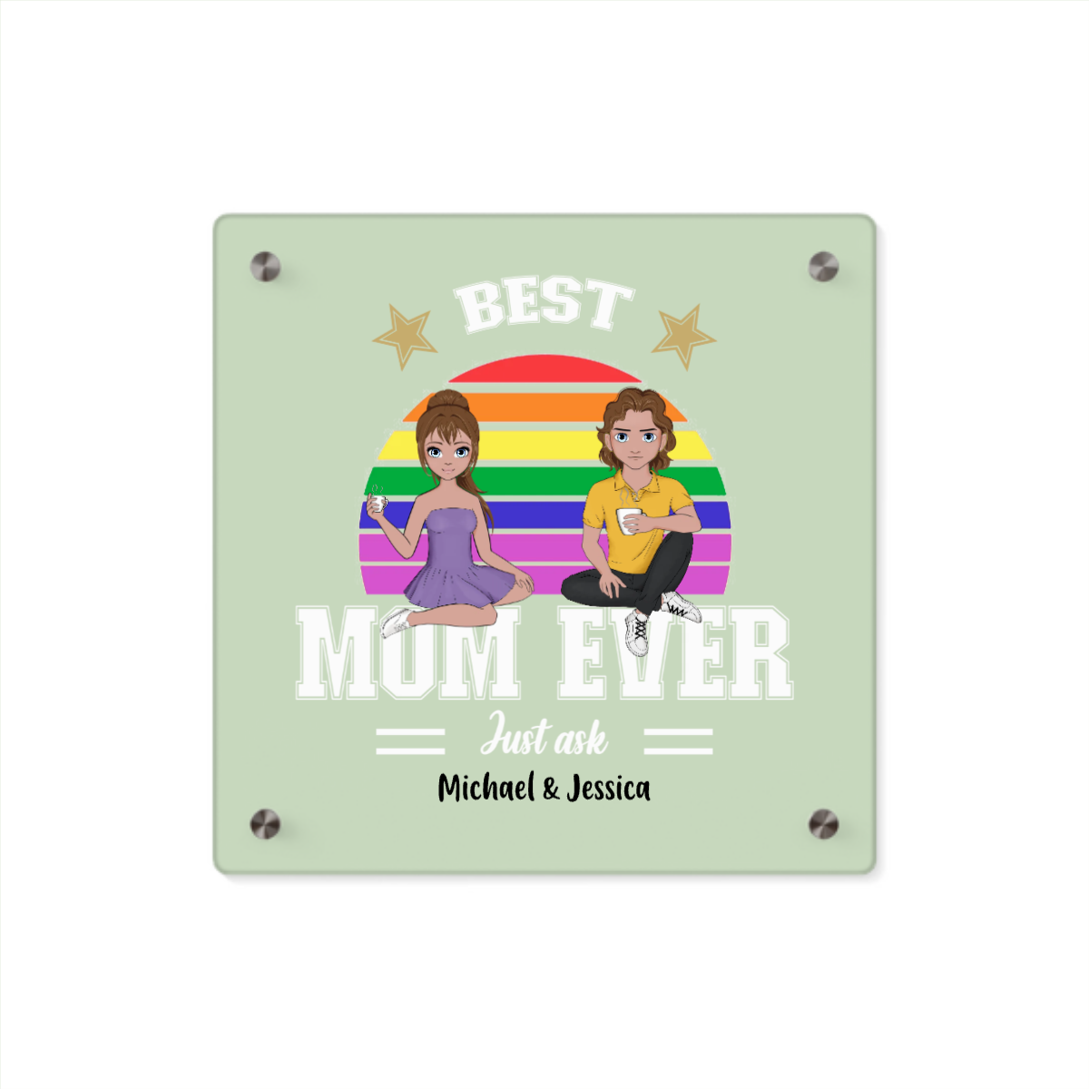 Beste Mama aller Zeiten Acryl Wandkunst Panel