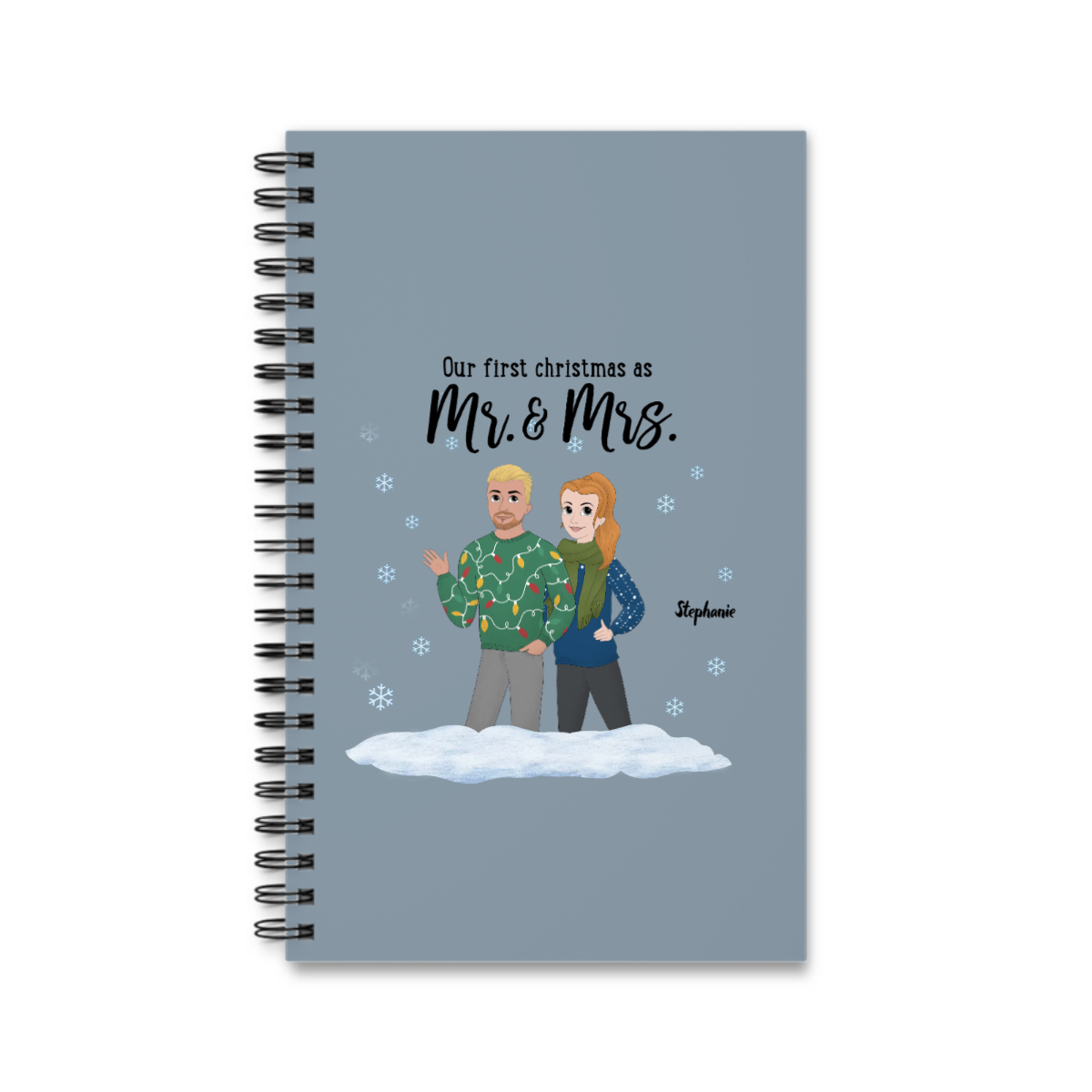 Unser erstes Weihnachten als Ms and Mrs Spiralnotizbuch