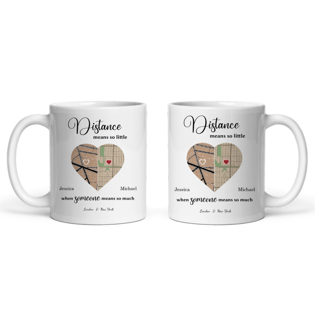 Distanz bedeutet so wenig Keramiktasse