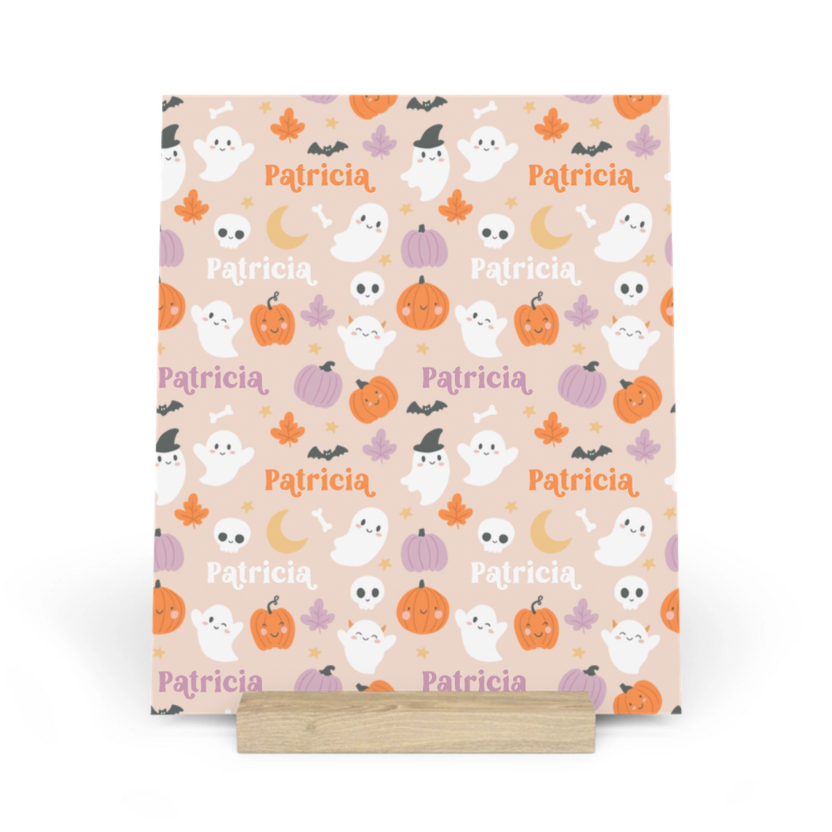 Namensmuster Halloween Galerietafel mit Ständer