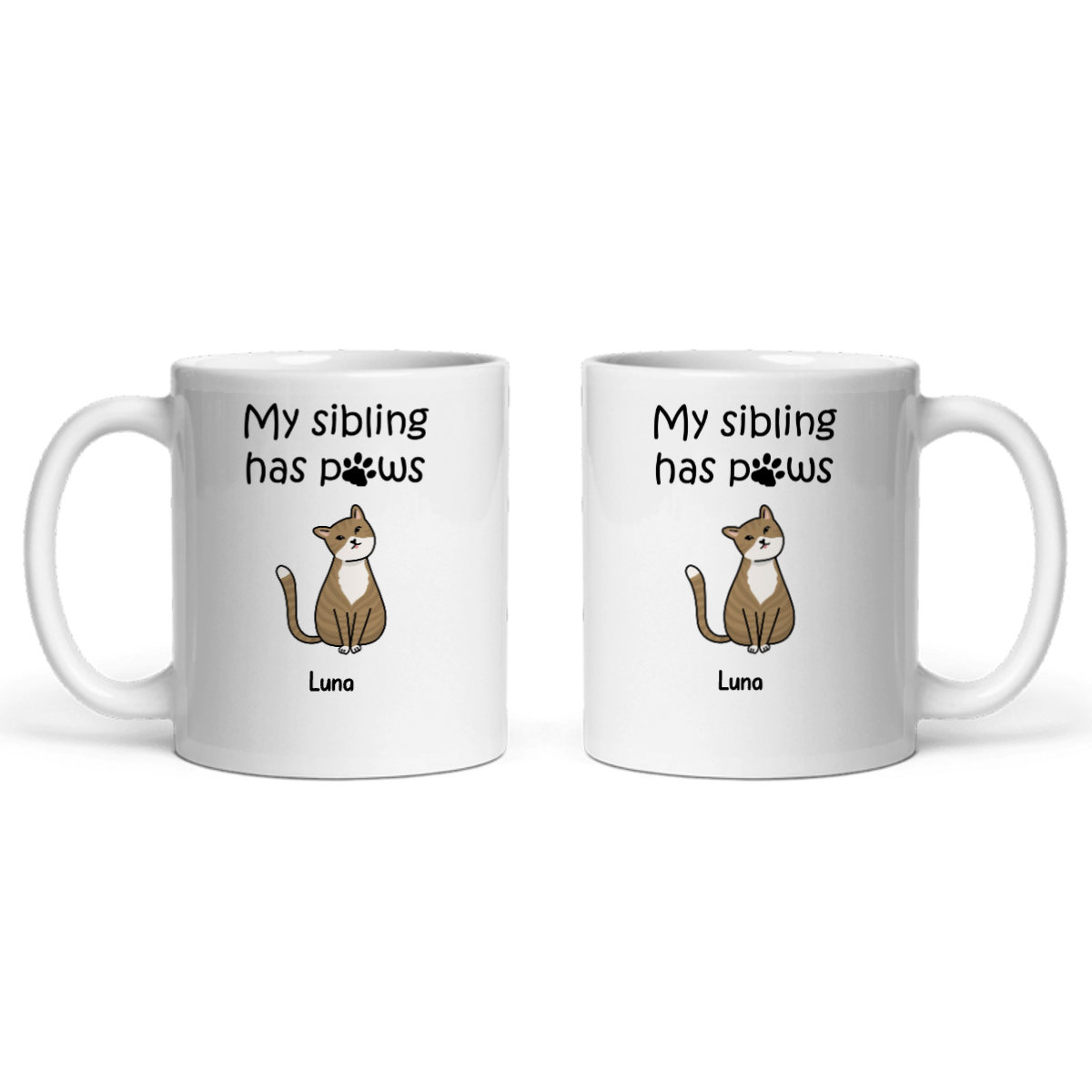 Meine Geschwister haben Pfoten Keramiktasse