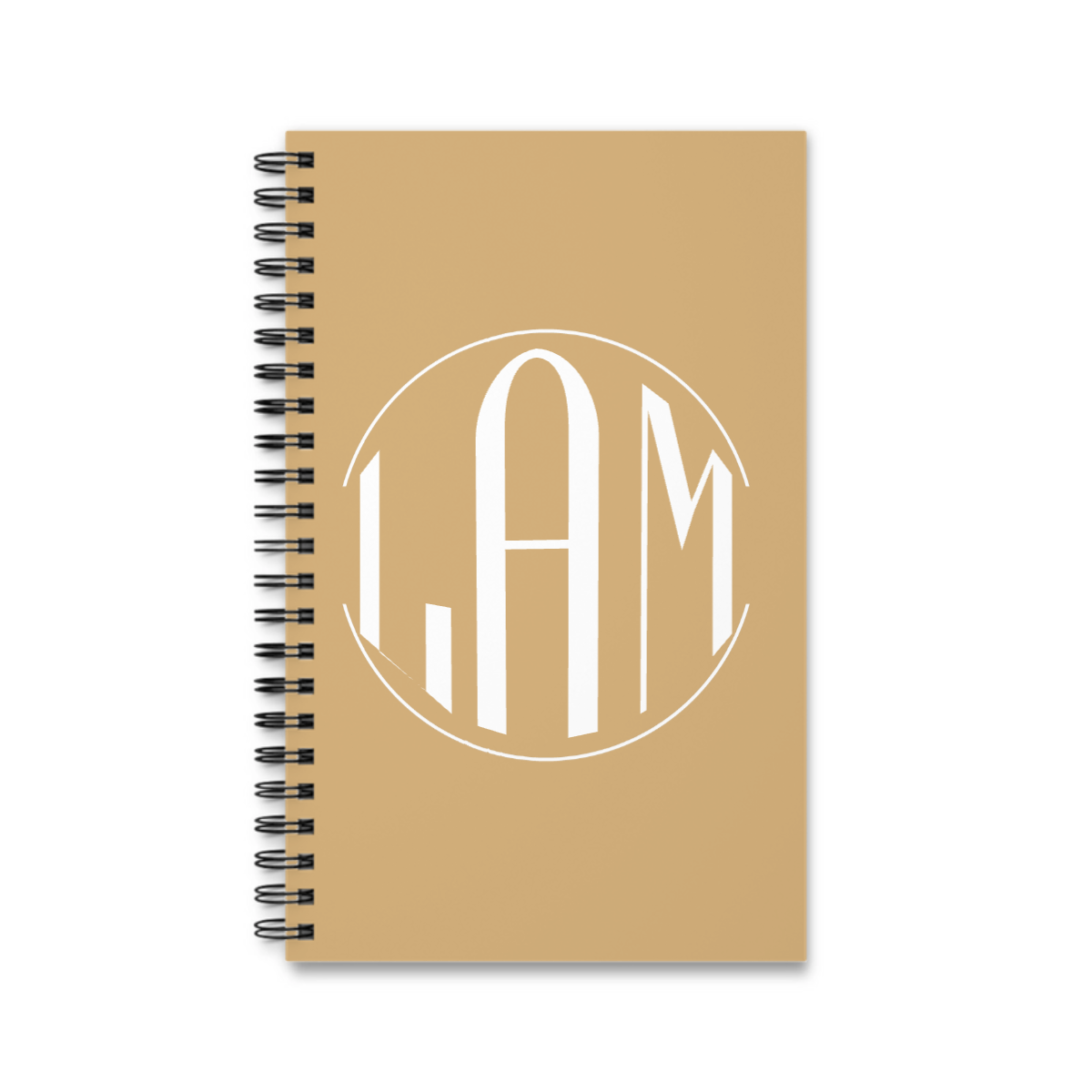 Kreis Monogramm Spiralnotizbuch