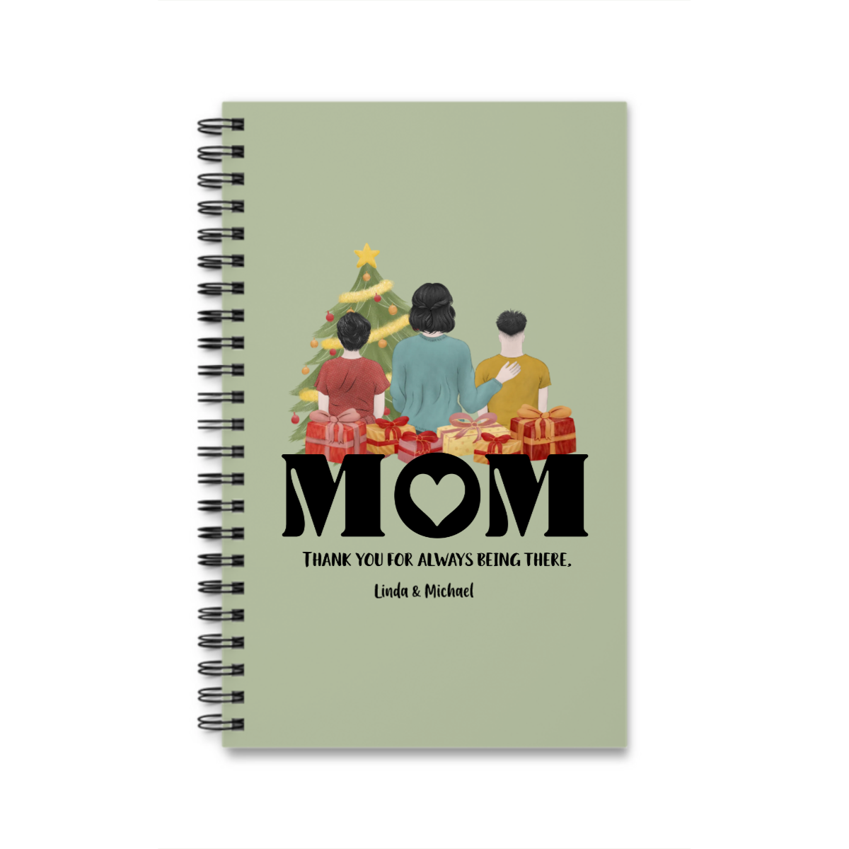 Mama, danke dass du immer da bist Weihnacht Spiralnotizbuch