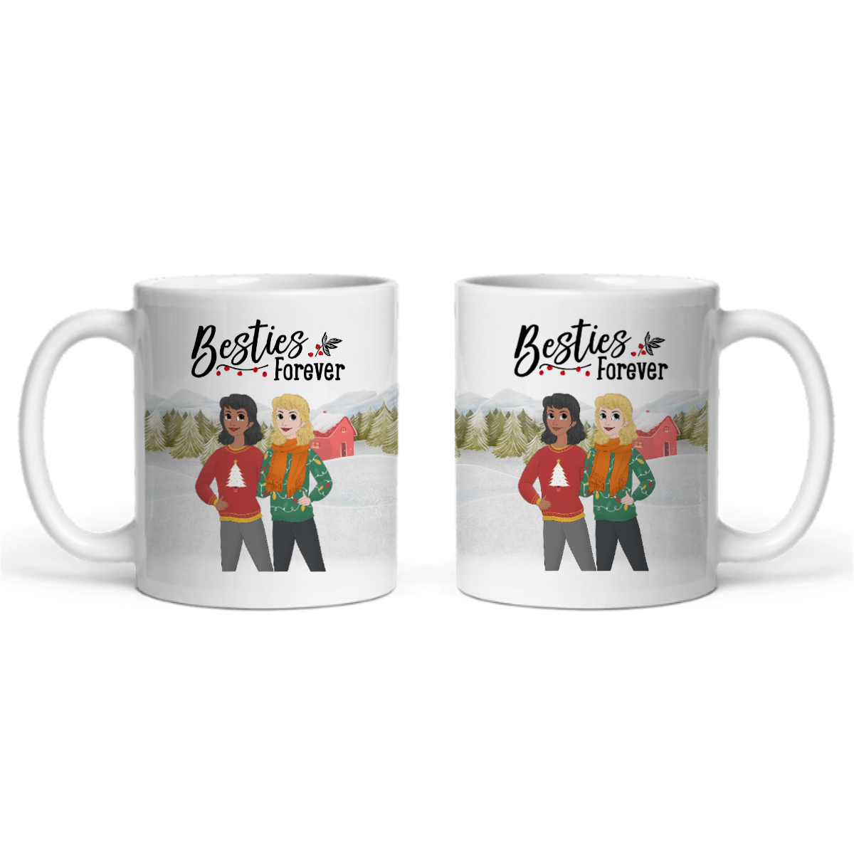 Besties Forever Weihnacht Keramiktasse