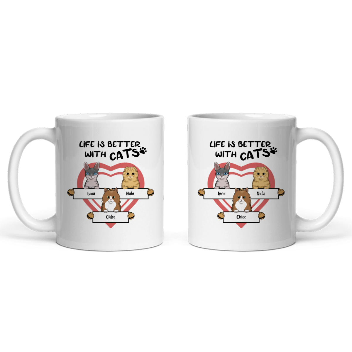 Das Leben ist besser mit Katzen Keramiktasse
