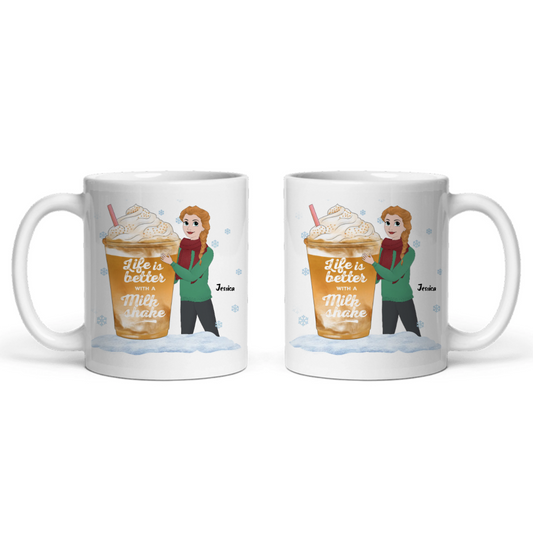 Weihnachtsleben ist besser mit einem Getränk Keramiktasse