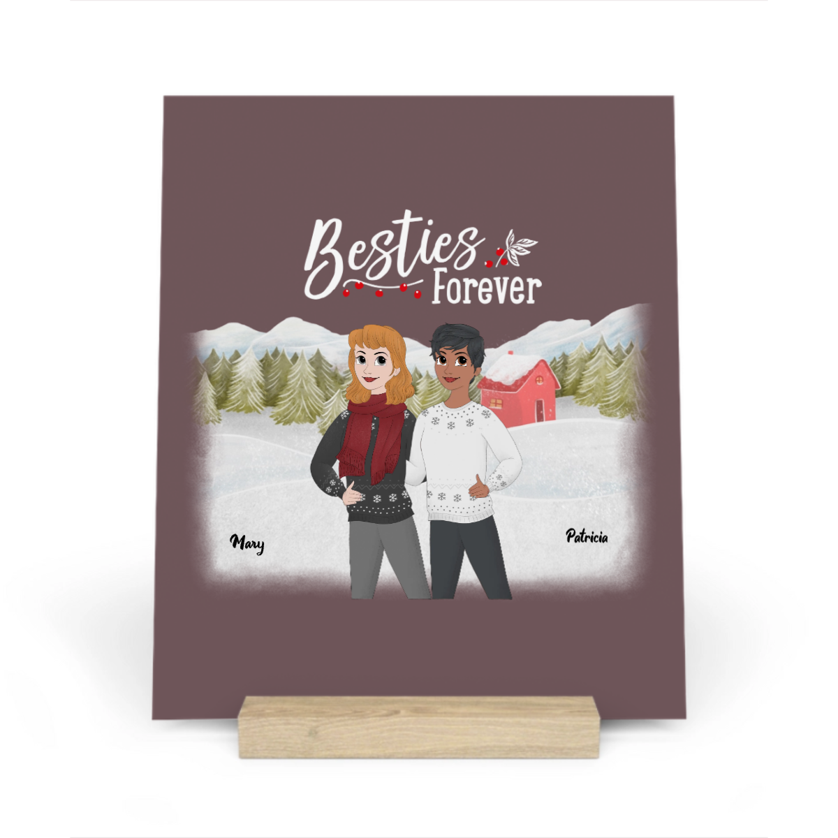 Besties Forever Weihnacht Galerietafel mit Ständer
