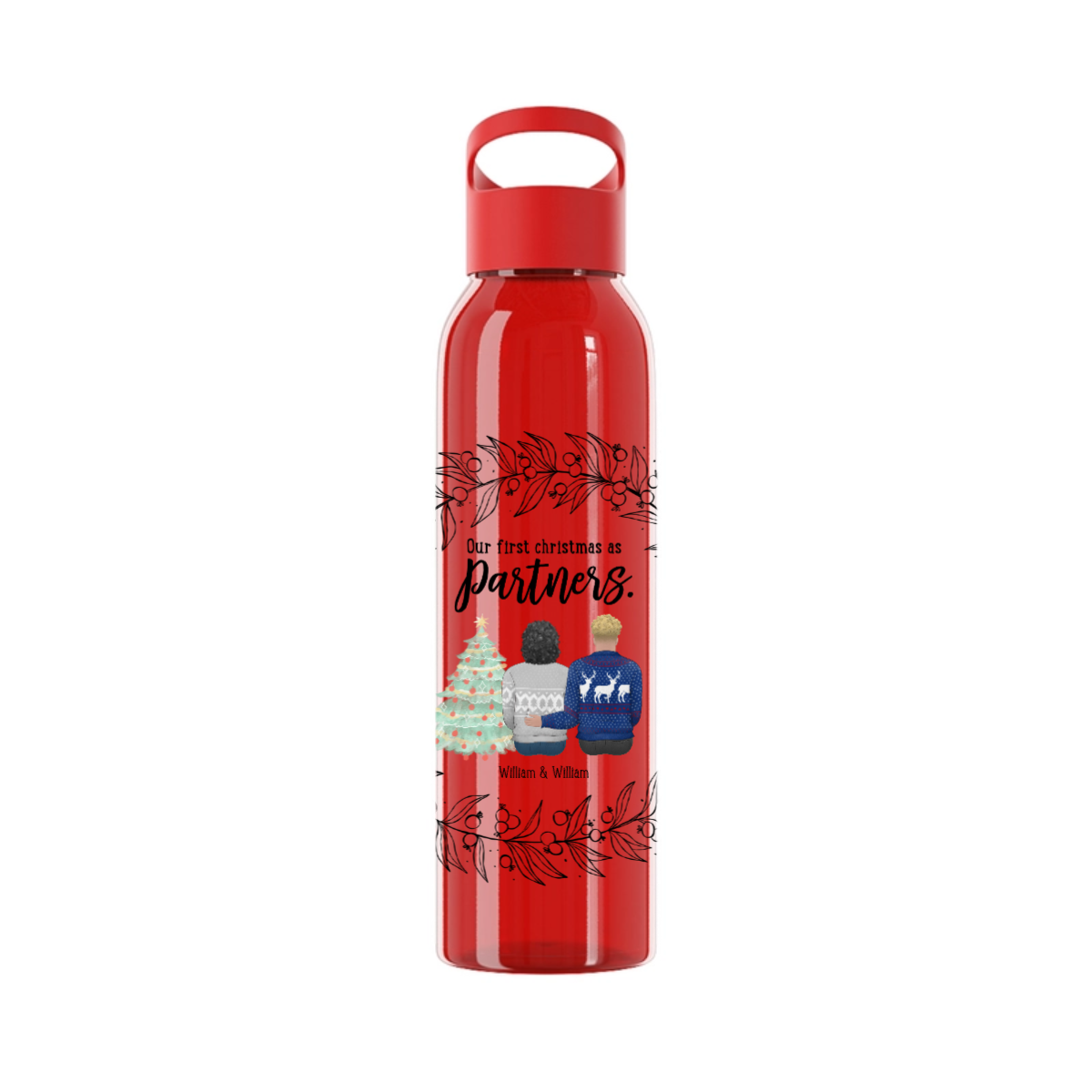 Unser erstes Weihnachten als Partner Wasserflasche 650ml