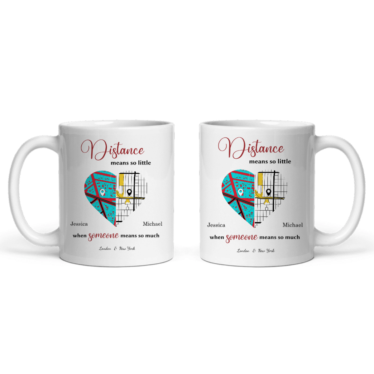 Distanz bedeutet so wenig Keramiktasse