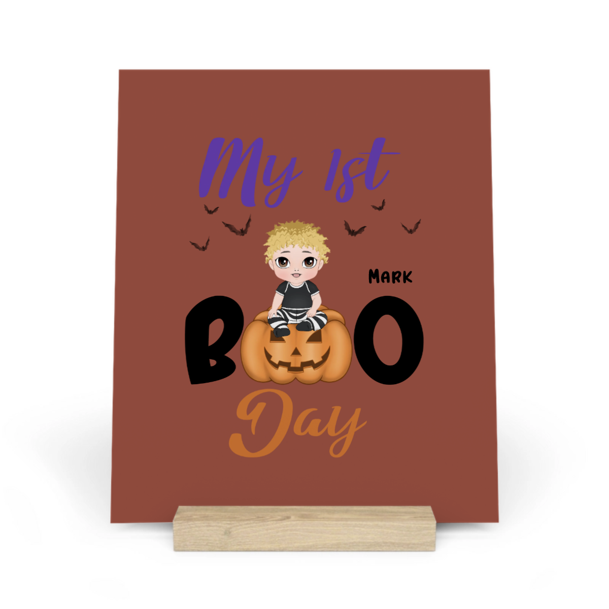 Mein erster Boo Tag Halloween Galerietafel mit Ständer