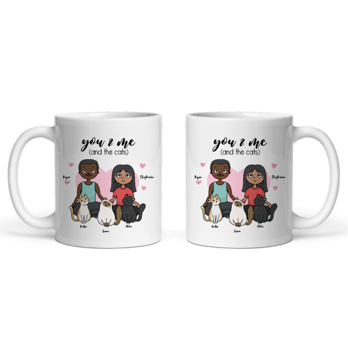 Du, ich und die Katzen Keramiktasse