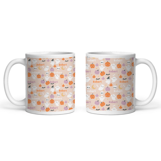 Namensmuster Halloween Keramiktasse