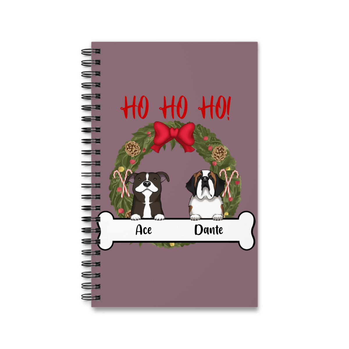 Hunde Weihnacht Spiralnotizbuch
