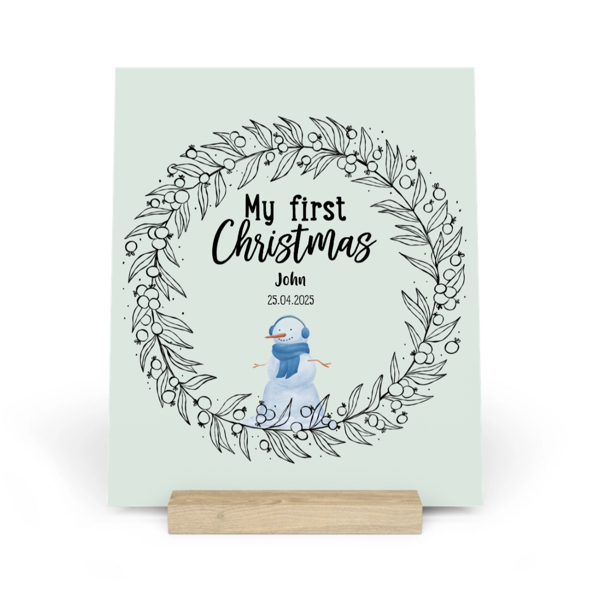 Mein erstes Weihnachten Galerietafel mit Ständer