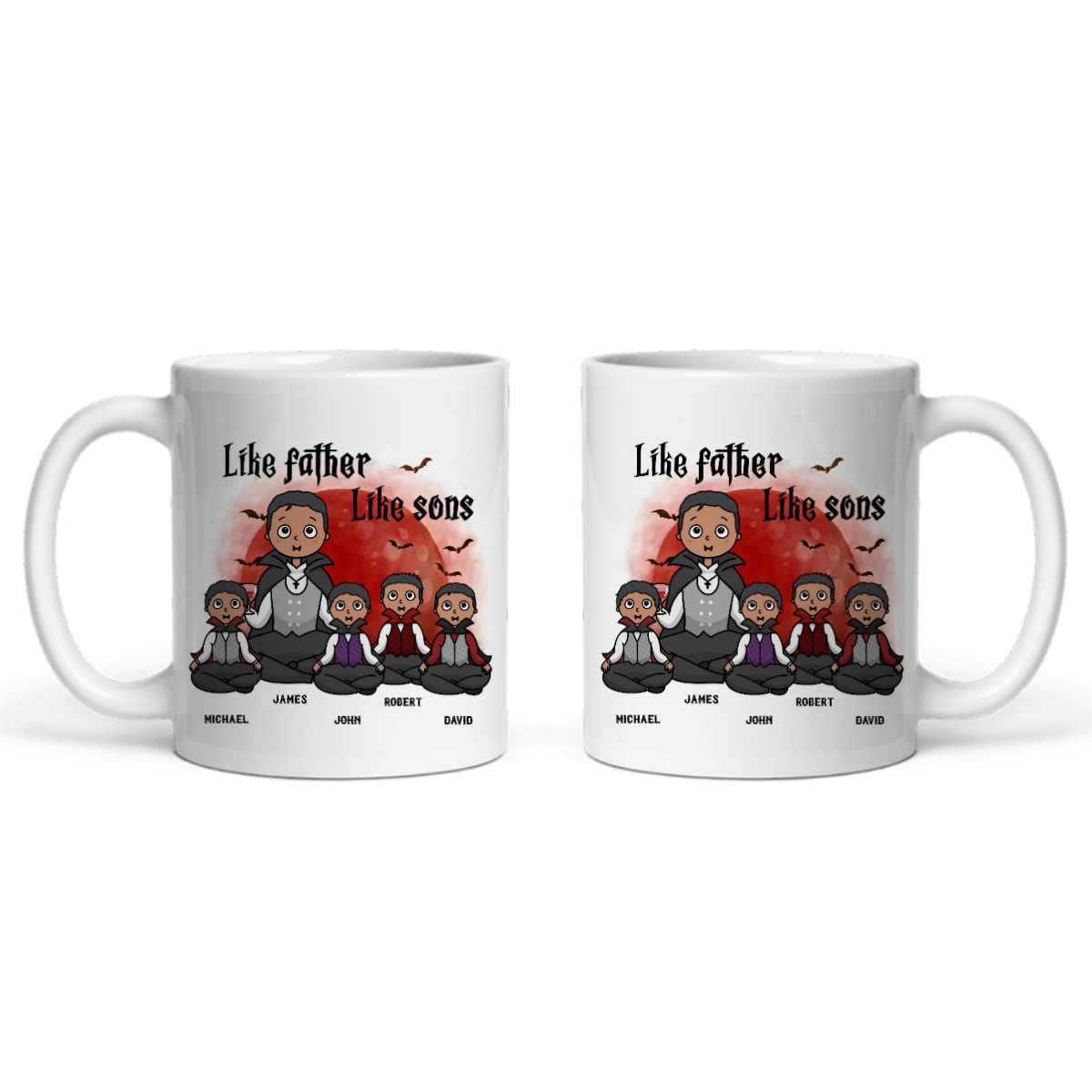 Wie der Vater, so der Sohn, Halloween Keramiktasse