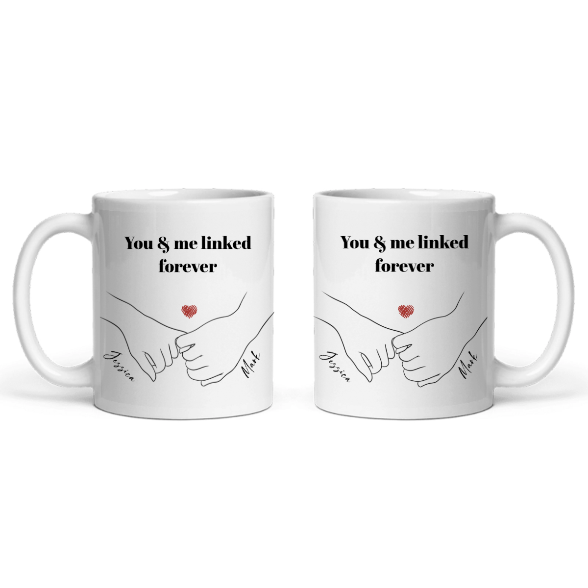 Du & Ich für immer verbunden Keramiktasse