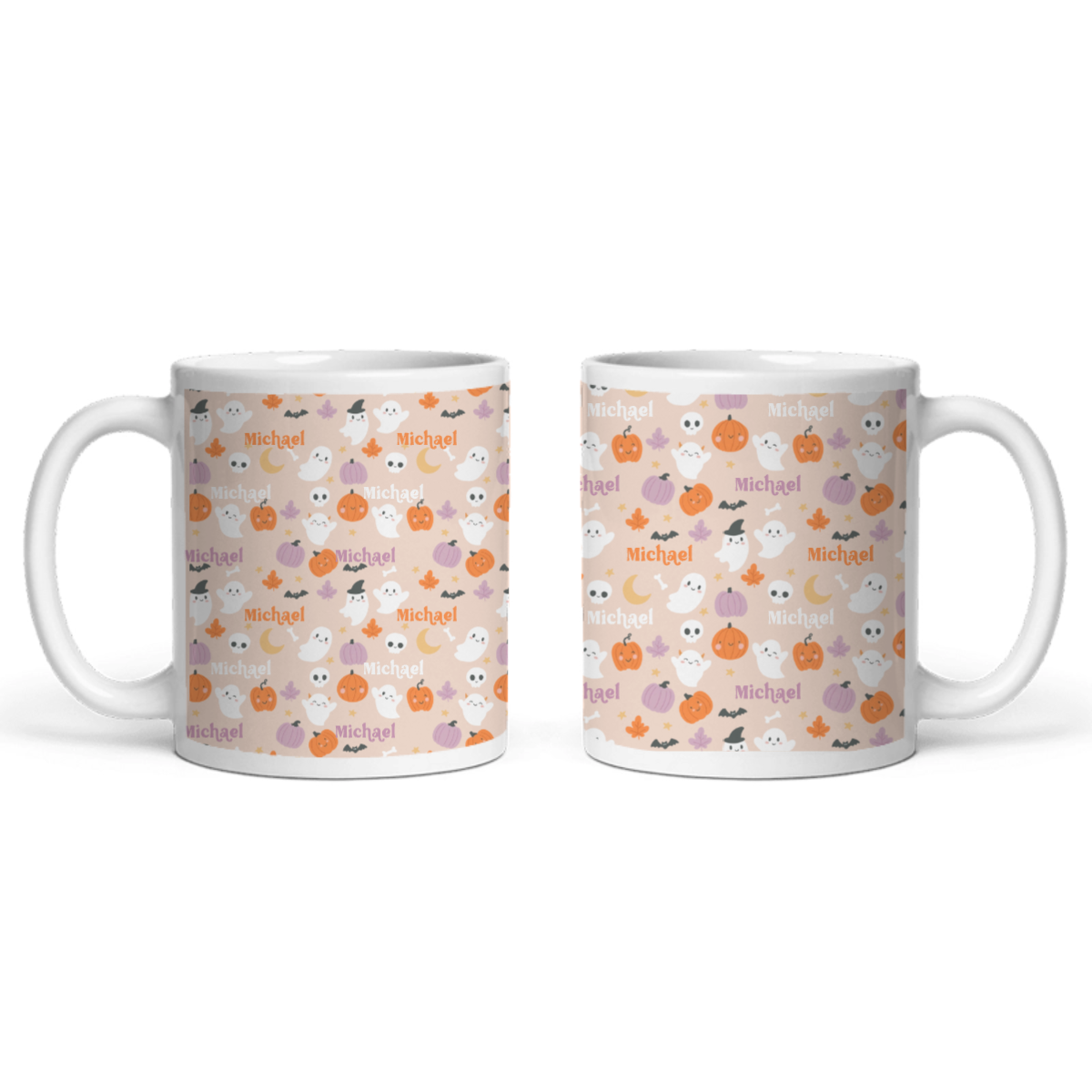 Namensmuster Halloween Keramiktasse