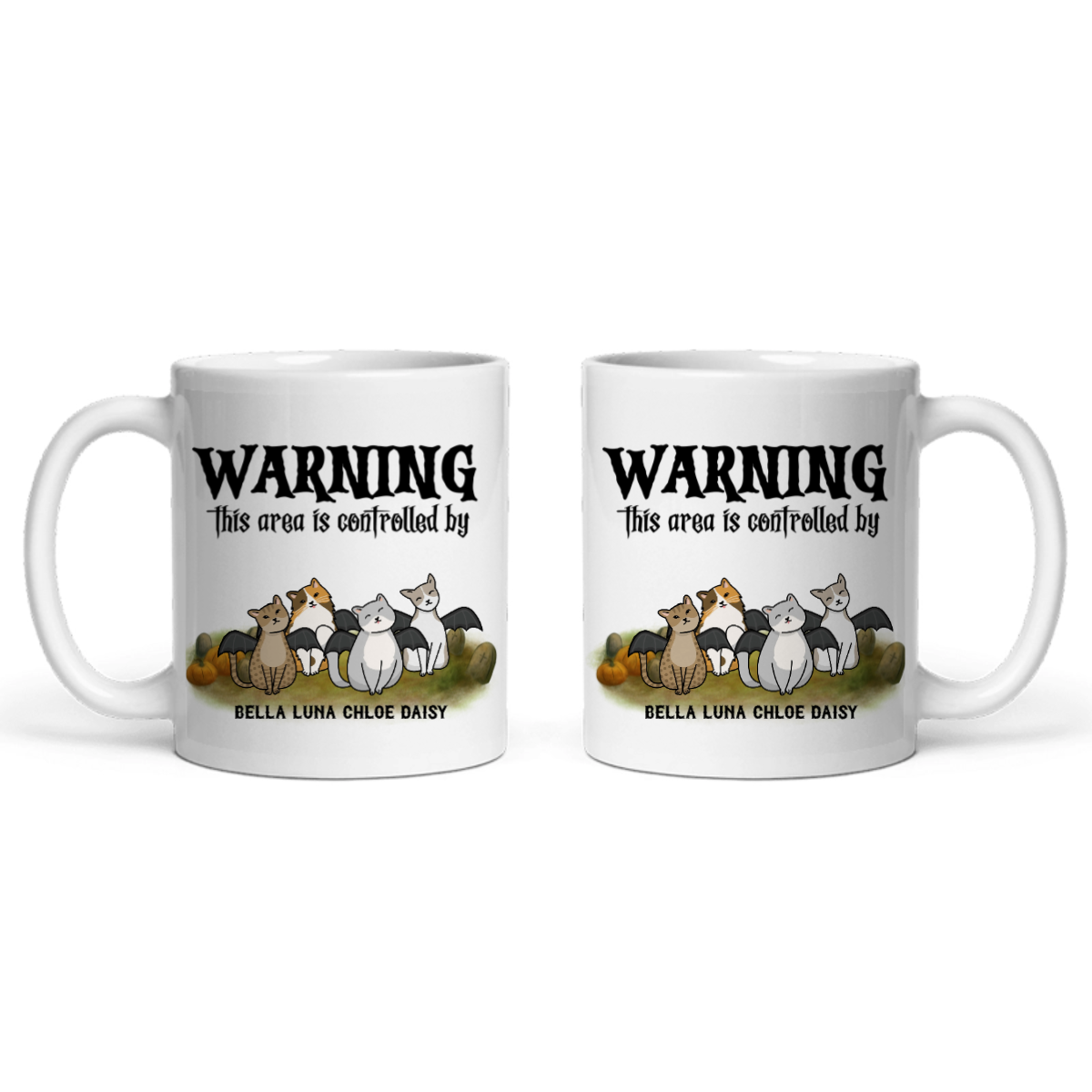 Achtung Bereich kontrolliert Halloween Keramiktasse