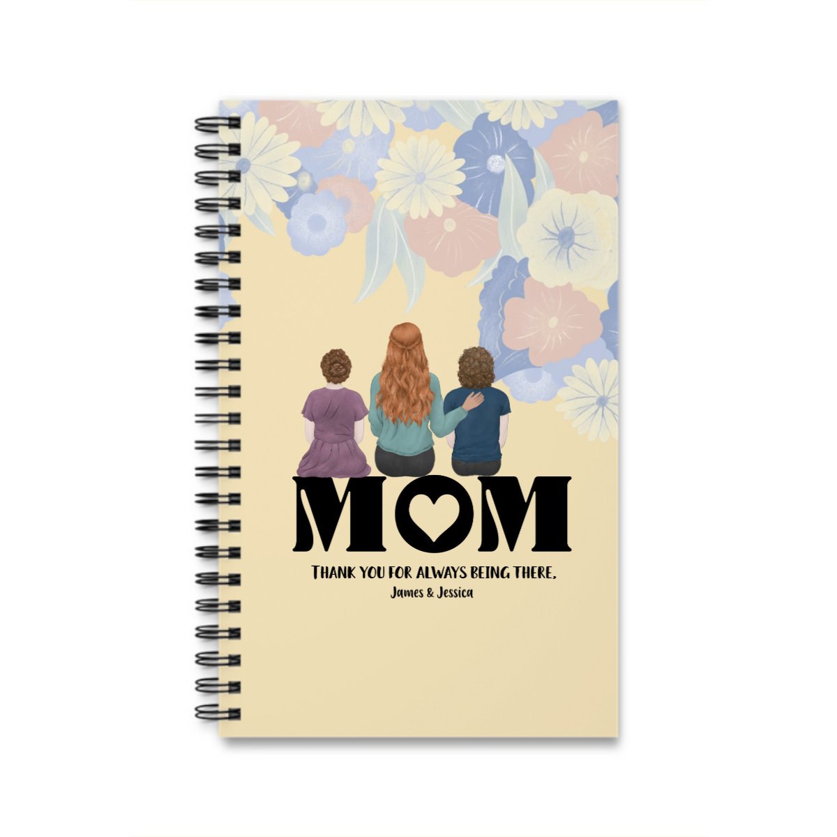 Mama, danke, dass du da bist Spiralnotizbuch
