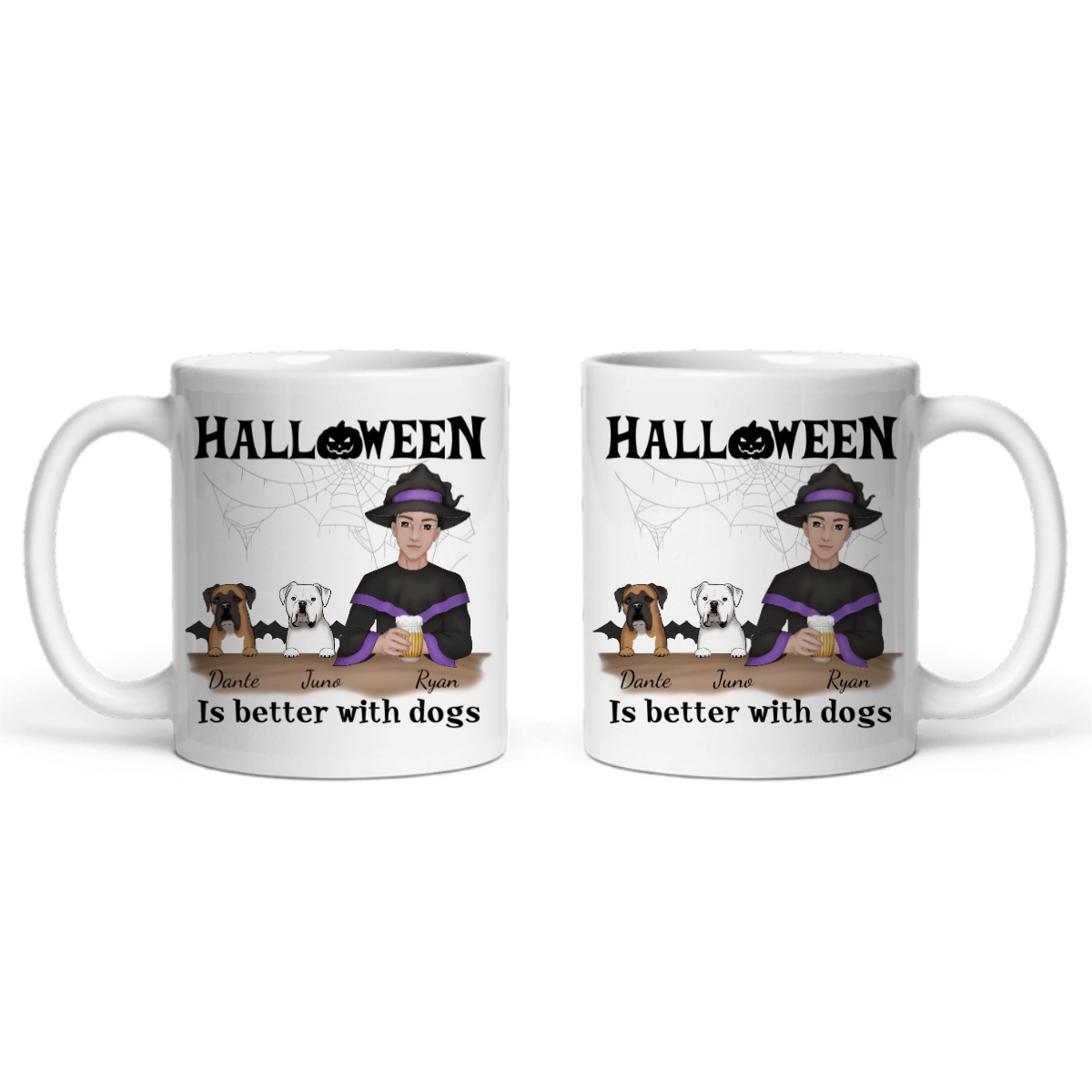 Halloween ist besser mit Hunden Keramiktasse