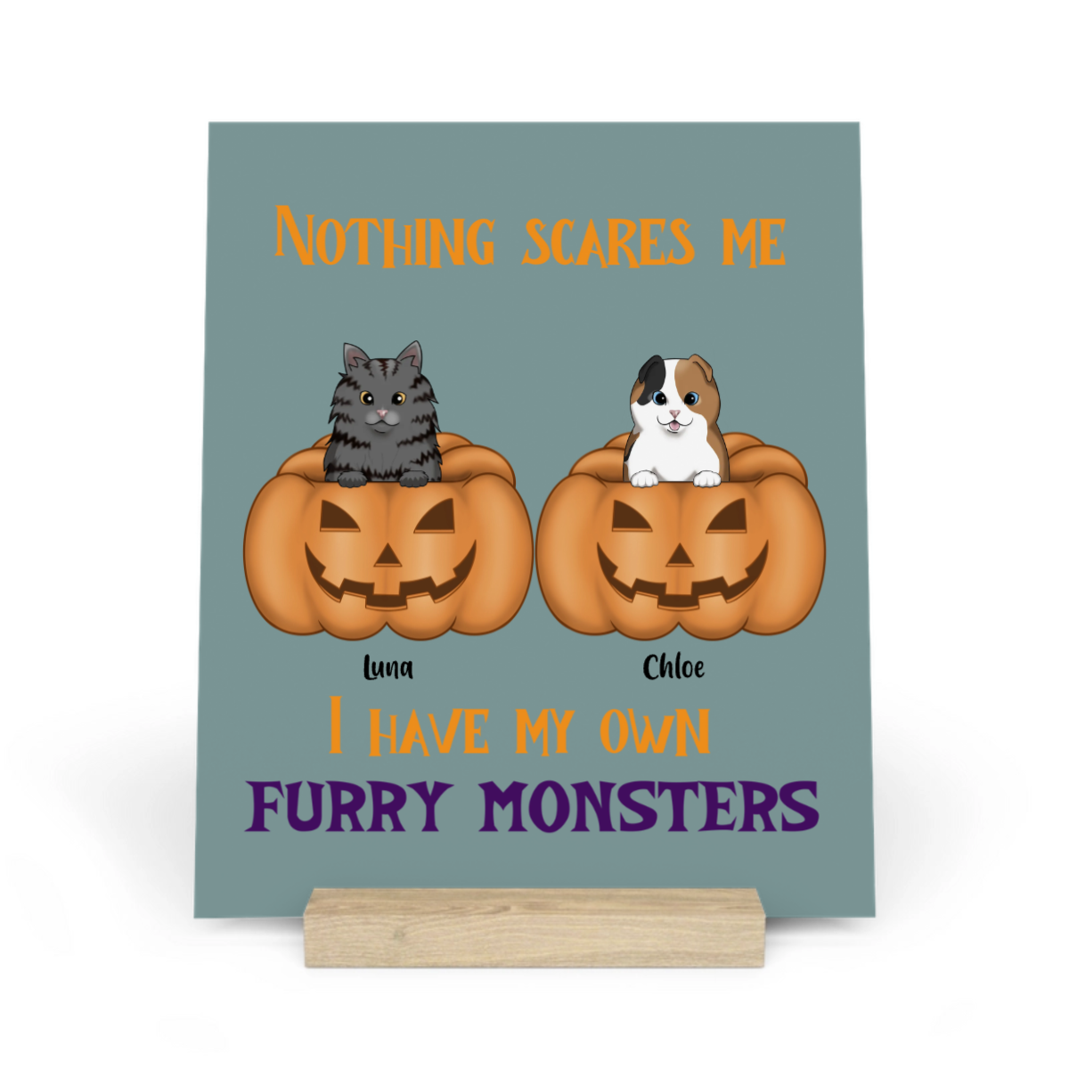Nichts macht mir Angst Halloween Galerietafel mit Ständer