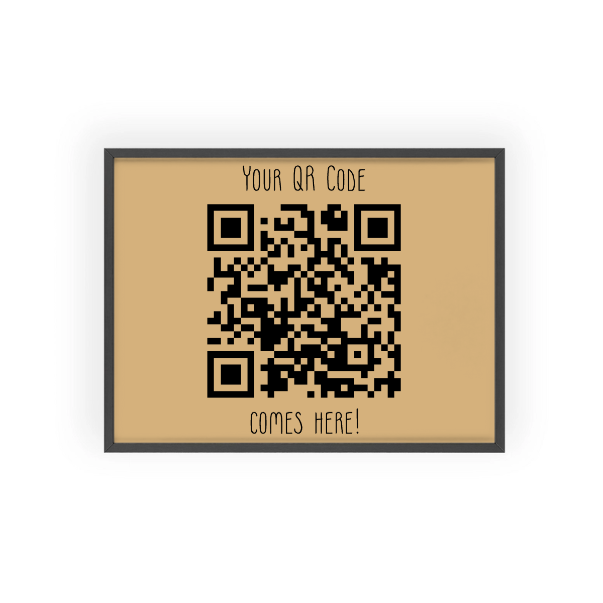Dein QR Code Poster mit Holzrahmen
