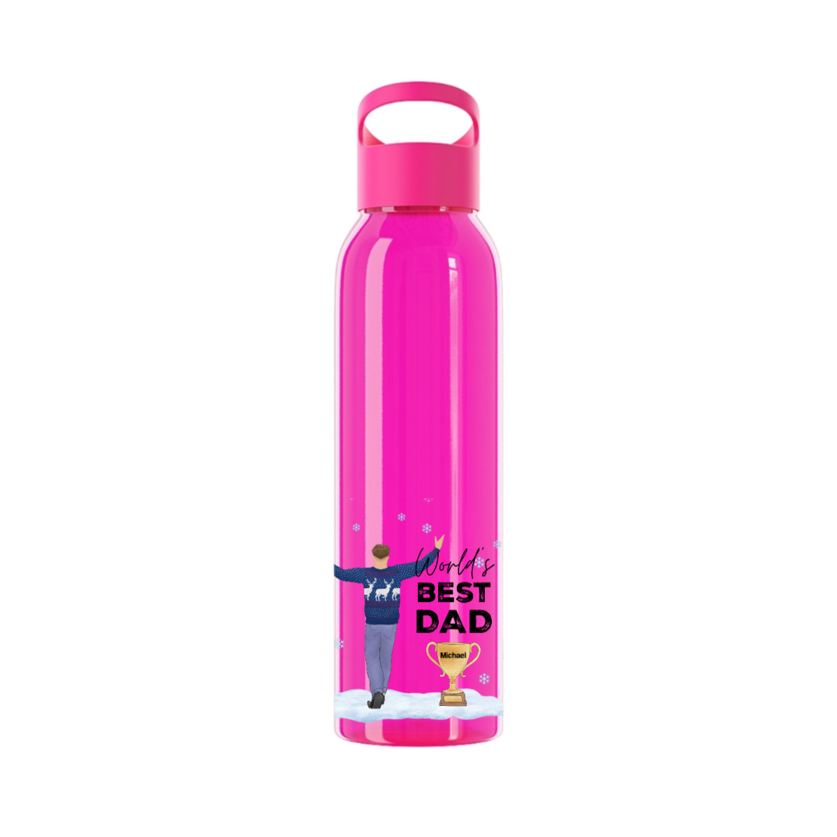 Bester Vater Auszeichnung Weihnacht Wasserflasche 650 ml