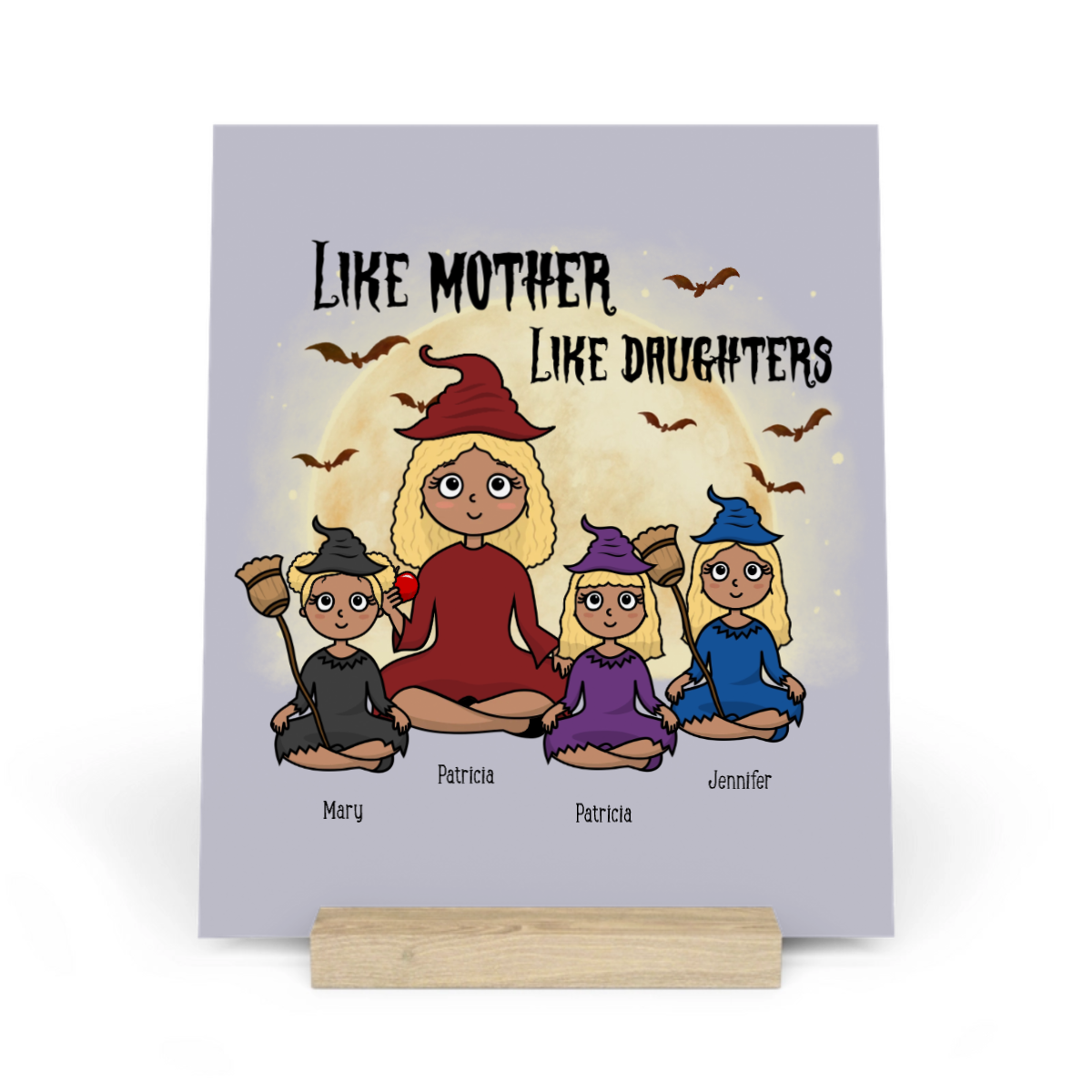 Wie die Mutter, so die Tochter Halloween Galerietafel mit Ständer