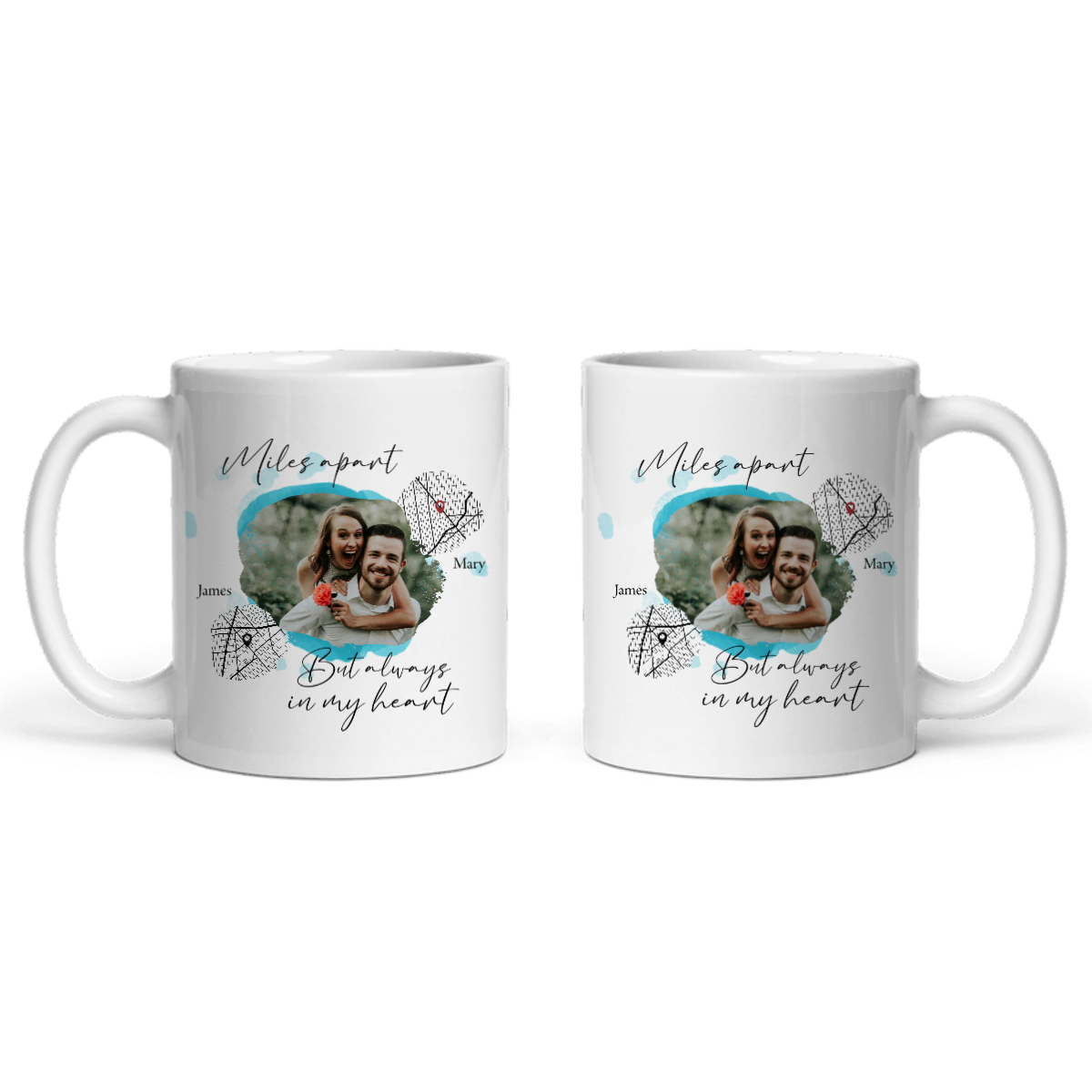 Meilenweit auseinander Keramiktasse