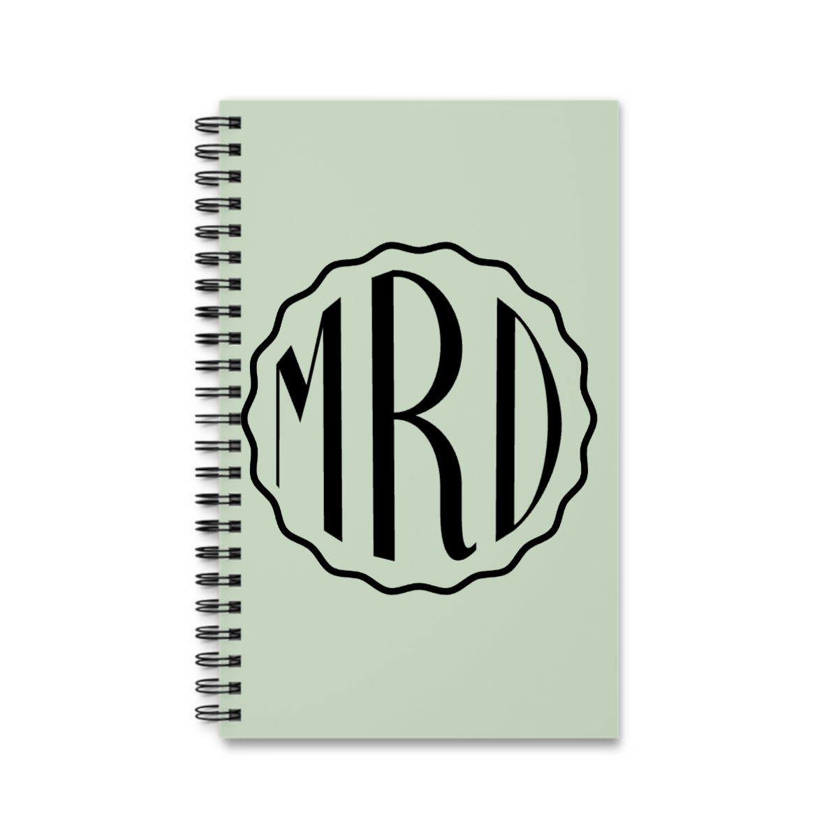 Kreis Monogramm Spiralnotizbuch