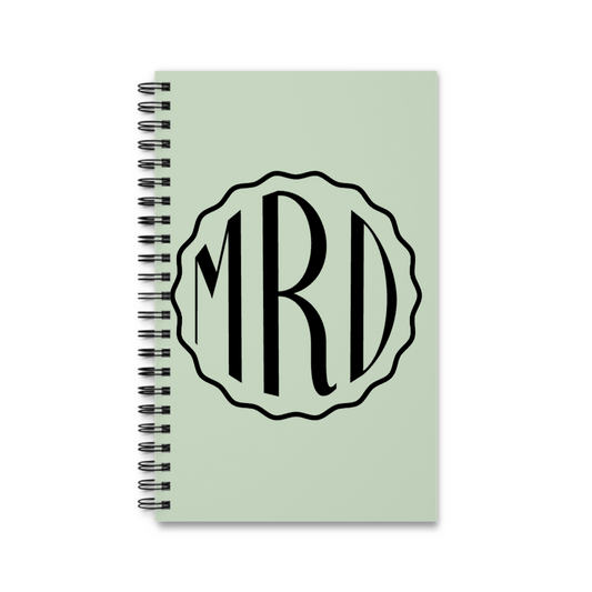 Kreis Monogramm Spiralnotizbuch