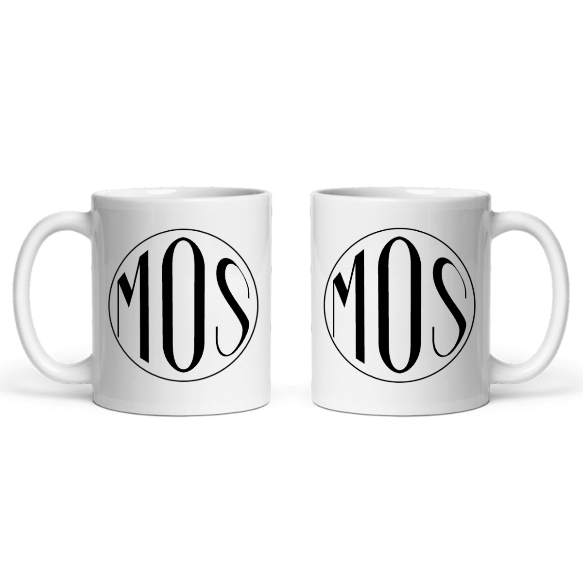 Kreisförmige Monogramm Keramiktasse